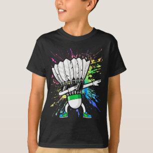 Lustiger Badminton-Spieler Kinder Jungen Männer Fr T-Shirt
