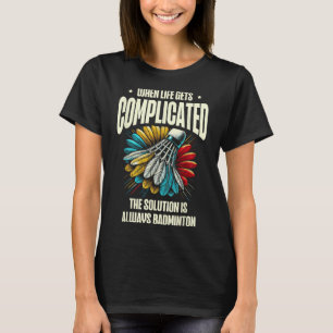 Lustiger Badminton-Spieler Liebes-Shuttle-Design  T-Shirt
