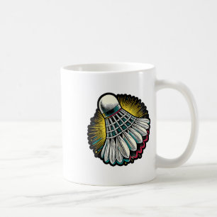 Lustiger Badminton-Spieler Liebt Shuttle Design 3 Kaffeetasse