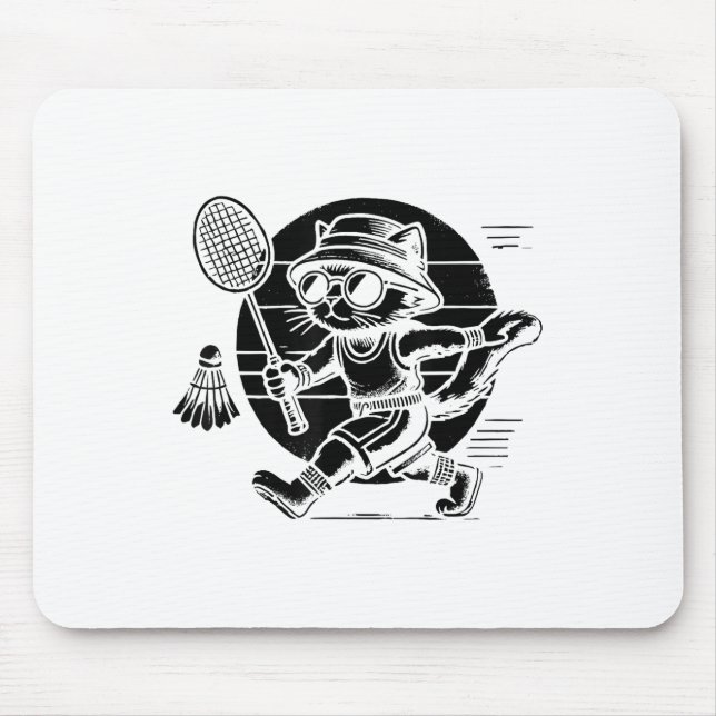 Lustiger Badminton-Spieler Liebt Shuttle Design 6  Mousepad (Vorne)