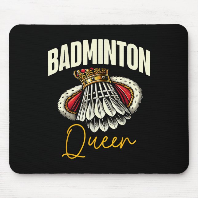 Lustiger Badminton-Spieler Liebt Shuttle-Design  Mousepad (Vorne)