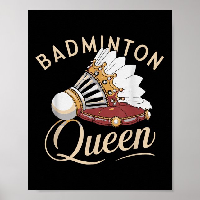 Lustiger Badminton-Spieler Liebt Shuttle-Design  Poster (Vorne)