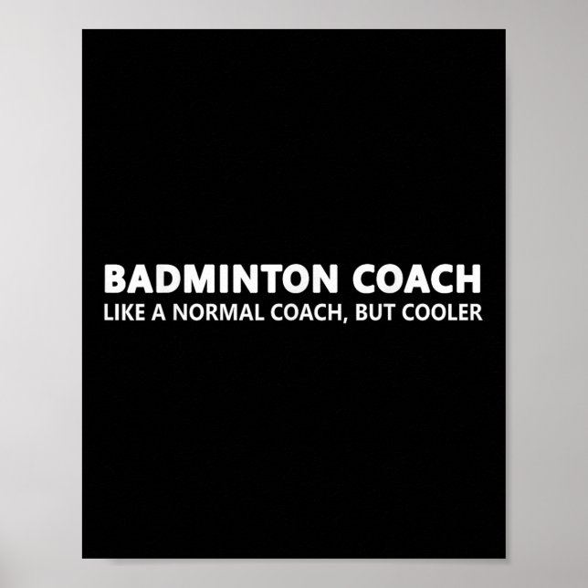Lustiger Badminton-Trainer Definition Badminton-Co Poster (Vorne)