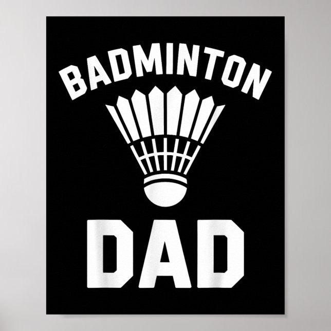 Lustiger Badminton-Vater-Shuttle Badminton  Poster (Vorne)
