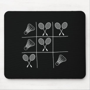 Lustiger Badminton-Witz - Noughts And Crosses Tic- Mousepad