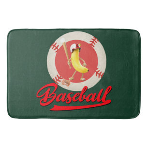 Lustiger Banana-Slugger Baseball Custom Grafik Badematte