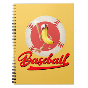 Lustiger Banana Slugger Baseball Custom Grafik Notizblock