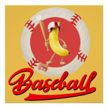 Lustiger Banana Slugger Baseball Custom Grafik