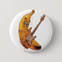 Lustiger Bananen-Gitarren-Anstecker | Cartoon-Musi