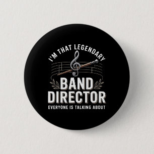 Lustiger Banddirektor Musiklehrer Zurück zur Schul Button