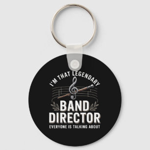 Lustiger Banddirektor Musiklehrer Zurück zur Schul Schlüsselanhänger
