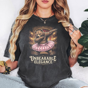 Lustiger Bär Balletttänzer Dabbing Tutu Design T-Shirt