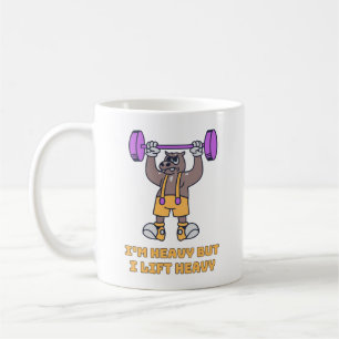Lustiger Bär Gewichtheben Kaffeetasse