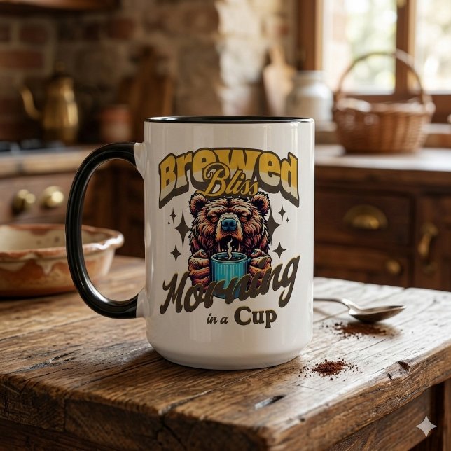 Lustiger Bär Kaffee Trinker Becher Tasse (Von Creator hochgeladen)