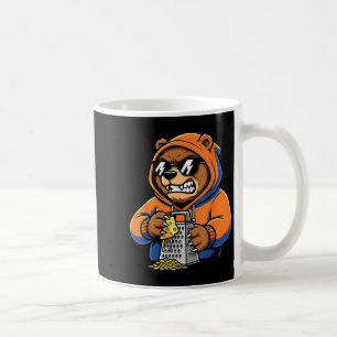 Lustiger Bär reibt Käse Tee Grafik für Männer Frau Kaffeetasse