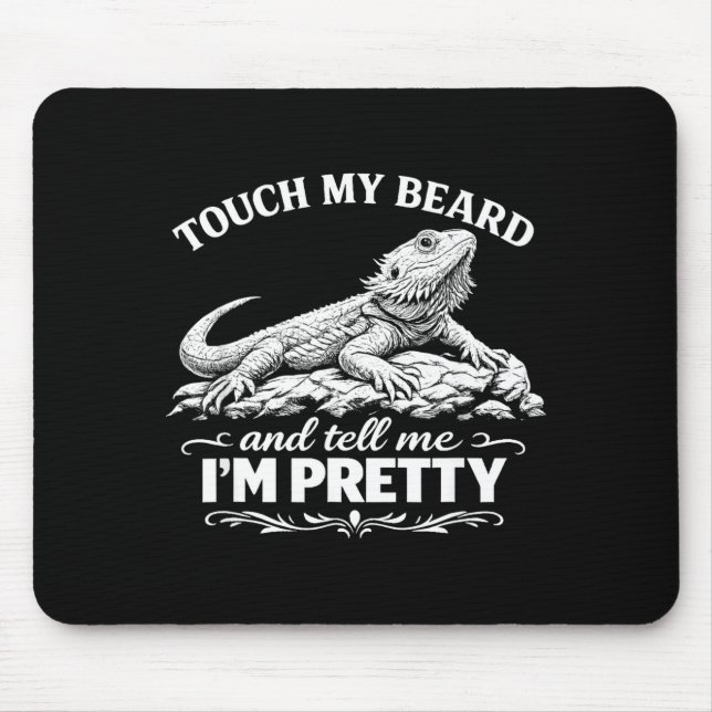 Lustiger Bart berühren cooler Bartdrache Echse lo Mousepad (Vorne)