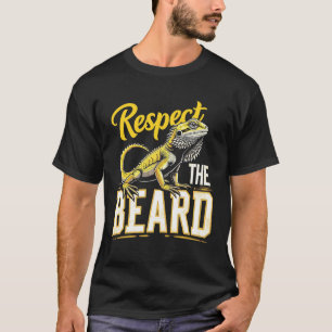 Lustiger Bartagame Respektiere den Bart Cooles Hau T-Shirt