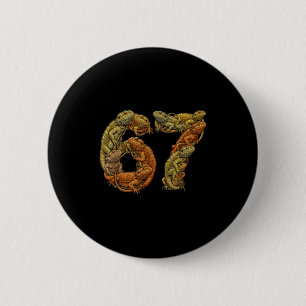 Lustiger Bartdrache 6 7 Meme Six Seven Beardzilla Button