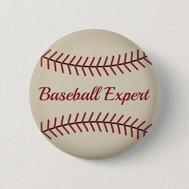 Lustiger Baseball-Button  Button (Vorderseite)