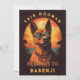 Lustiger Basenji-Hunde-Elternteil personalisiert Ankündigung