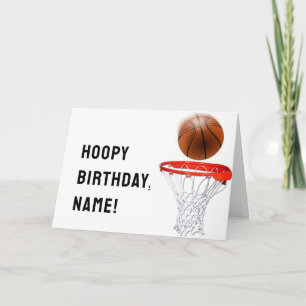 Lustiger Basketball-Geburtstag Karte