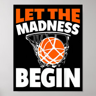 Lustiger Basketball-Wettbewerb 'Lasst den Wahnsinn Poster