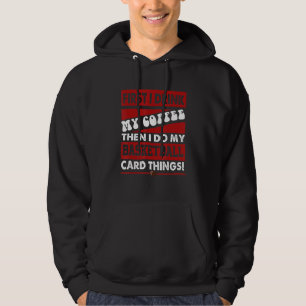 Lustiger Basketballkarten-Sammler, aber zuerst Kaf Hoodie