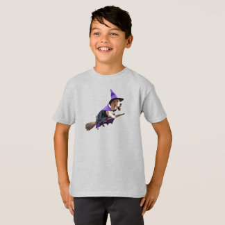 Lustiger Basset Hound Halloween Kinder T-Shirt