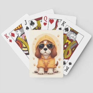 Lustiger Basset Hound Kawaii Hund Spielkarten