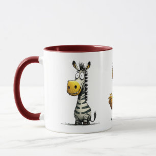 Lustiger Bauernhof-Tier-Becher – Süßes Zebra, Ente Tasse