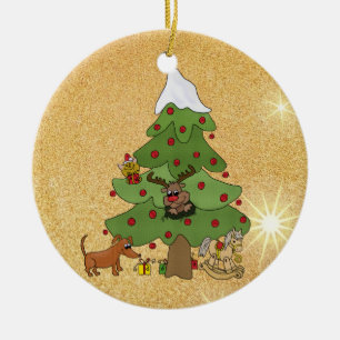 Lustiger Baum Keramik Ornament