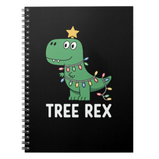 Lustiger Baum Rex Weihnachten Dinosaurier Feiertag Notizblock