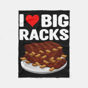 Lustiger Bbq Ich Liebe Ein Großes Gestell Rote Her Fleecedecke