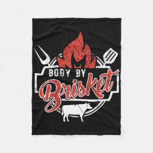 Lustiger BBQ-Körper für Männer durch Brisket-Grill Fleecedecke