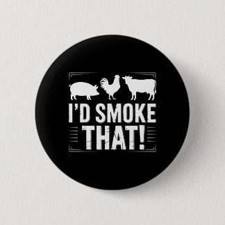 Lustiger Bbq-Pitmaster-Fleisch-Bbq-Rippen-Räucherg Button