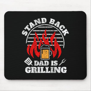 Lustiger BBQ-Raucher für Männer - Zurücktreten, Pa Mousepad