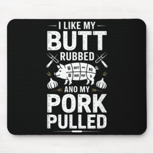 Lustiger Bbq-Spruch Ich mag mein geriebenes Schwei Mousepad