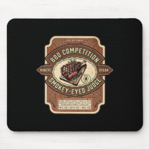 Lustiger BBQ-Wettbewerbsrichter Rib Eye Steak Rbar Mousepad