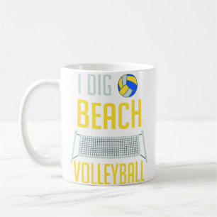Lustiger Beachvolleyballspieler Ich mag Beachvolle Kaffeetasse