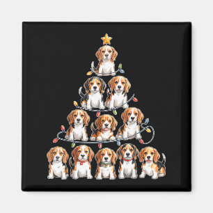 Lustiger Beagle Weihnachtsbaum Hunde Liebhaber Fra Magnet