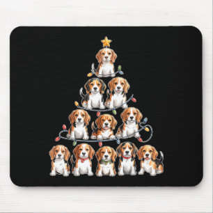 Lustiger Beagle Weihnachtsbaum Hunde Liebhaber Fra Mousepad
