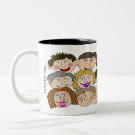 Lustiger Becher, auf dem ein Name hinzugefügt werd Zweifarbige Tasse
