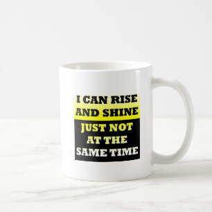Lustiger Becher 'Aufstehen und Strahlen' Kaffeetasse