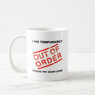 Lustiger Becher Außer Betrieb Kaffeetasse