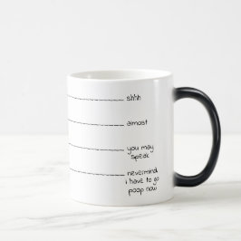 Lustiger "Bedarf, Kaffeeliebhaber-Tasse zu kacken" Verwandlungstasse