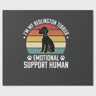 Lustiger Bedlington Terrier Emotional Unterstützer Geschenkpapier
