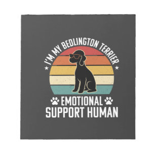 Lustiger Bedlington Terrier Emotional Unterstützer Notizblock