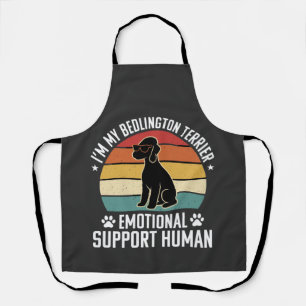 Lustiger Bedlington Terrier Emotional Unterstützer Schürze