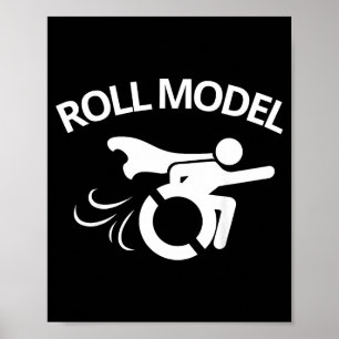 Lustiger Behinderter Sarkastischer Rollstuhl  Poster