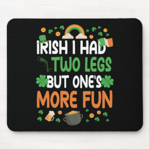 Lustiger Beinamputierter Überlebender St. Patricks Mousepad